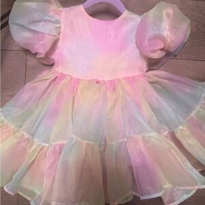 Lola + The Boys Pastel Rainbow Dress